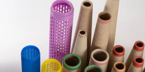 Plastic tubes for the textile industry