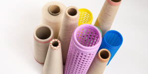 Tubos de plástico para la industria textil